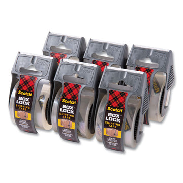Scotch® Box Lock Shipping Packaging Tape, 1.5" Core With Dispenser, 1.88" X 22.2 Yds, Clear, 6-pack freeshipping - TVN Wholesale